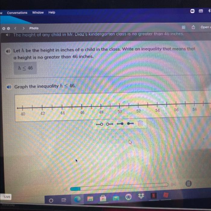 Graph the inequality h 46