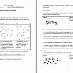 Chemistry worksheet classification of matter and changes